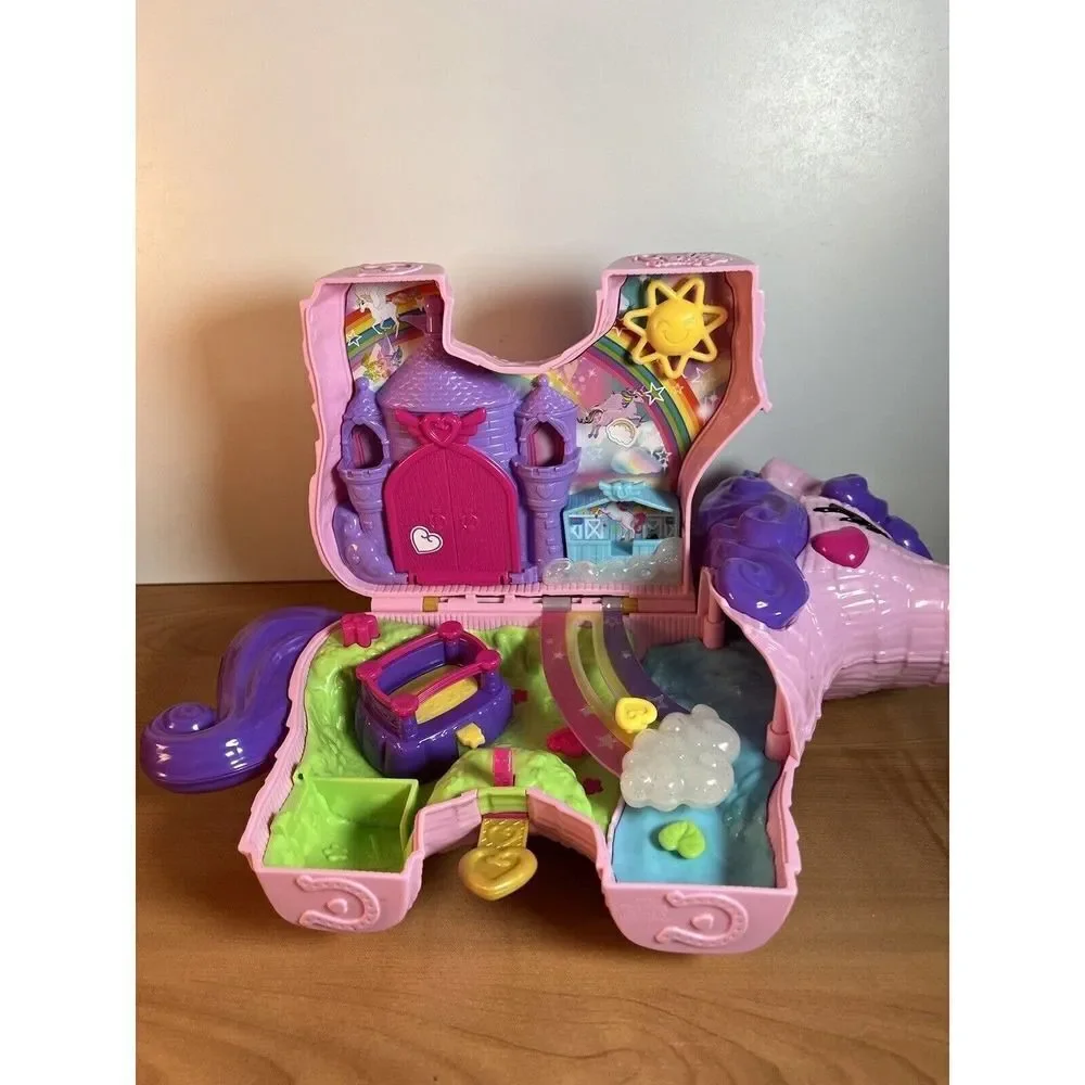 Polly Pocket Pink & Purple Unicorn Party Playset Toy
